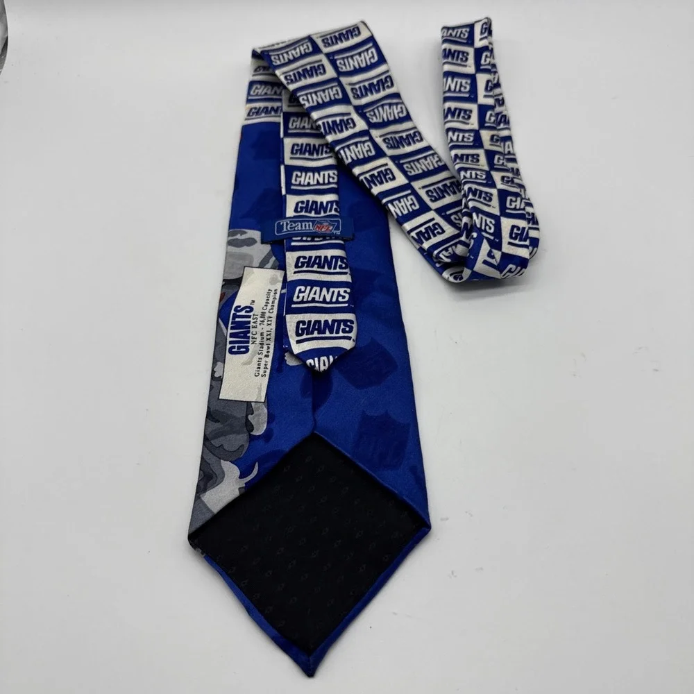 New‎ York Giants Team NFL Silk Necktie Ralph Marlin 1993 Retro G-Men Tie Vintage
